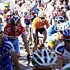 Frank and Andy Schleck in the bunch during stage 3 of the Tour de Suisse 2006